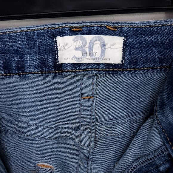 Free People Jeans Women's Size 30 Blue Denim Skinny Leg Stretch Shaping - Picture 6 of 13